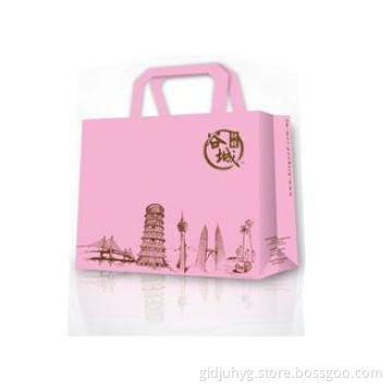 Offset Printing Fashion Pink Custom Paper Gift Bags, Printe